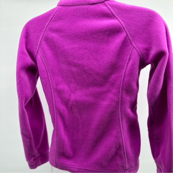 Girls Columbia Fleece Zip-Up Jacket in Bright Pink Magenta Purple - M (10/12) - Picture 2 of 5